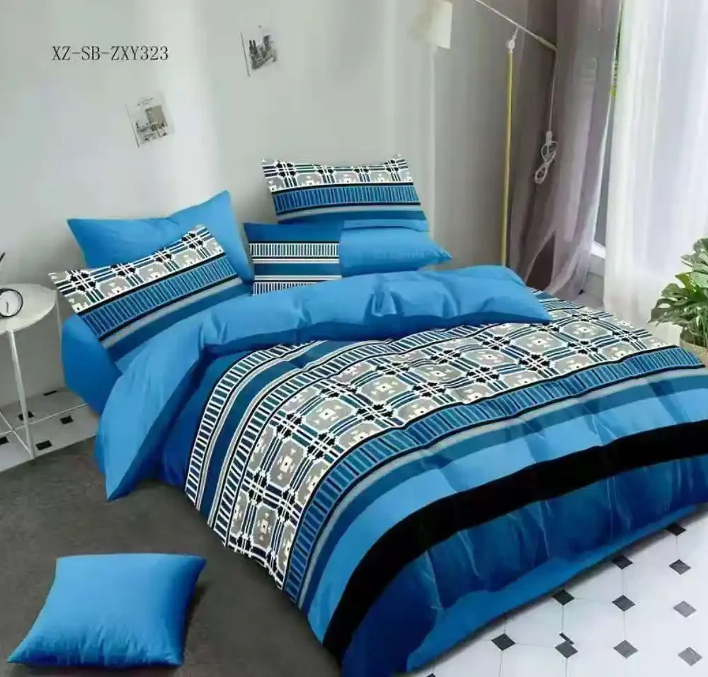 Lenjerie de pat dublu, finet, 6 piese, cearceaf pat 160x200cm, cearceaf pilota 200x230cm, 2 fete de perna 50x70 si 2 fete de perna 70x70cm, Pucioasa, 2026-RAH104 2026-RAH104