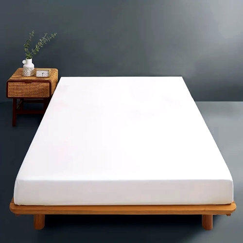 Cearceaf de pat cu elastic, 140x200cm, bumbac, alb CRF-B-ALB-140x200