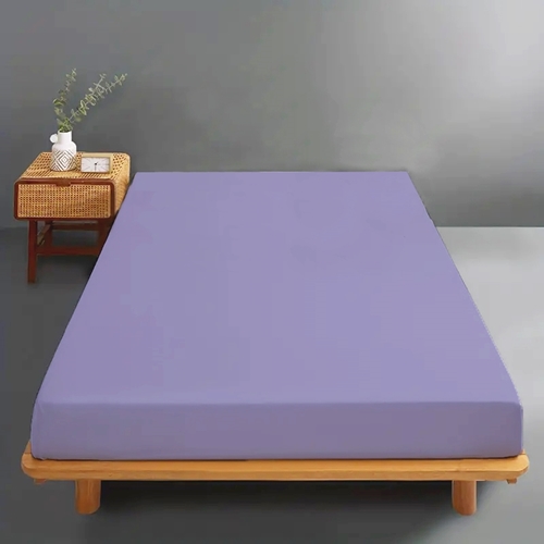 Cearceaf de pat cu elastic, 140x200cm, bumbac, lila CRF-B-LILA-140x200