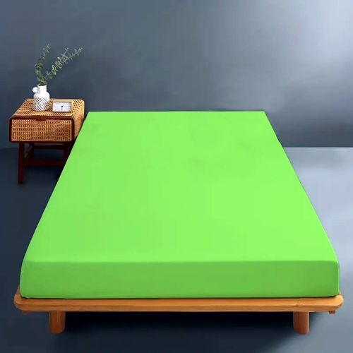 Cearceaf de pat cu elastic, 160x200cm, bumbac, verde CRF-B-VERDE-160x200
