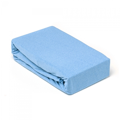 Cearceaf de pat cu elastic, 160x200cm, jersey, albastru CRF-J-ALBASTRU-160x200