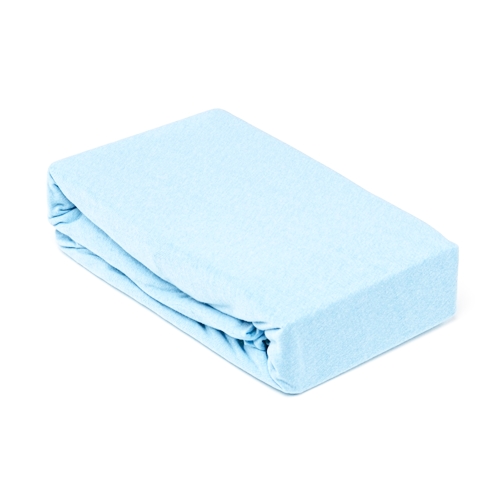 Cearceaf de pat cu elastic, 160x200cm, jersey, bleu CRF-J-BLEU-160x200