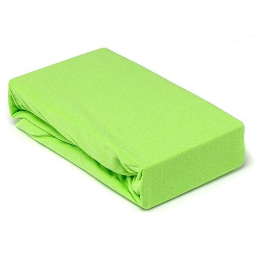 Cearceaf de pat cu elastic, 140x200cm, jersey, verde CRF-J-VERDE-140x200