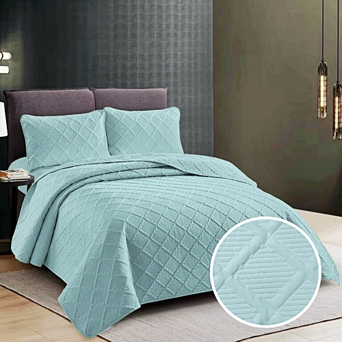 Cuvertura de pat dublu, mint, 230x250cm + 2 fete de perna, mint, 50x70cm CUV-UNI-MINT