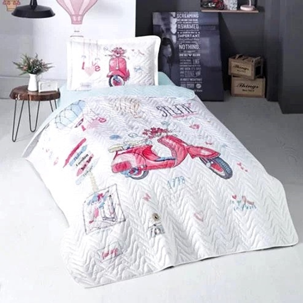 Cuvertura de pat Bumbac 100%, 180x240cm + 1 fata de perna 50x70cm CUV1PAX6 CUV1PAX6