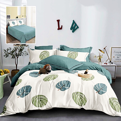 Lenjerie de pat dublu, finet, 6 piese, cearceaf pat 220x240cm, cearceaf pilota 200x220cm, 2 fete de perna 50x70 si 2 fete de perna 70x70cm, Pucioasa, RA637 RA637