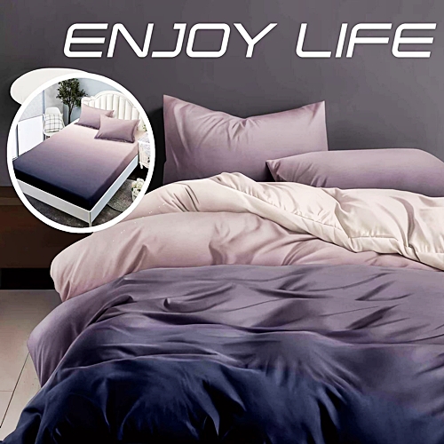 Lenjerie de pat dublu, finet, 6 piese, cearceaf pat cu elastic 160x200cm, cearceaf pilota 200x230cm, 2 fete de perna 50x70 si 2 fete de perna 70x70cm, Pucioasa, RAELH160-13 RAELH160-13