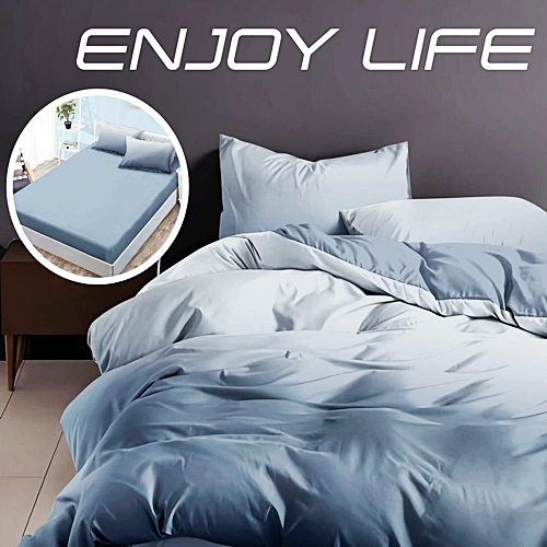 Lenjerie de pat dublu, finet, 6 piese, cearceaf pat cu elastic 160x200cm, cearceaf pilota 200x230cm, 2 fete de perna 50x70 si 2 fete de perna 70x70cm, Pucioasa, RAELH160-20 RAELH160-20