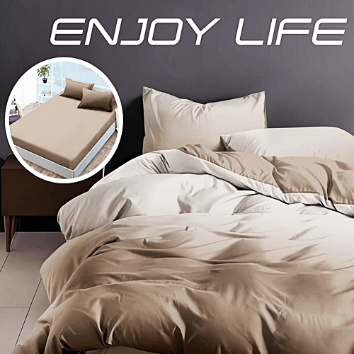 Lenjerie de pat dublu, finet, 6 piese, cearceaf pat cu elastic 160x200cm, cearceaf pilota 200x230cm, 2 fete de perna 50x70 si 2 fete de perna 70x70cm, Pucioasa, RAELH160-21 RAELH160-21