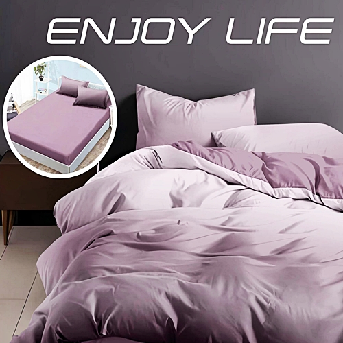 Lenjerie de pat dublu, finet, 6 piese, cearceaf pat cu elastic 160x200cm, cearceaf pilota 200x230cm, 2 fete de perna 50x70 si 2 fete de perna 70x70cm, Pucioasa, RAELH160-26 RAELH160-26