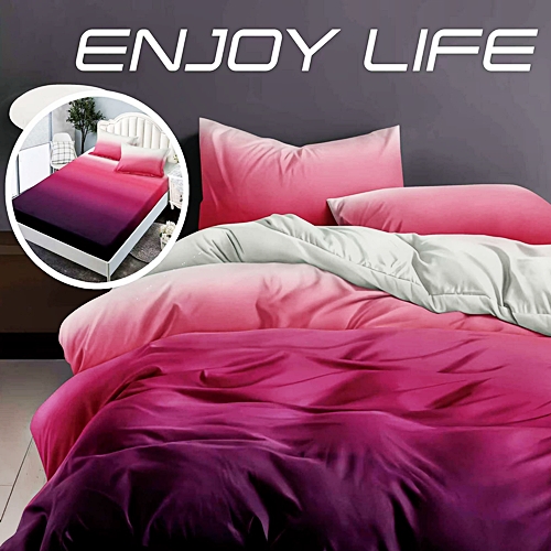 Lenjerie de pat dublu, finet, 6 piese, cearceaf pat cu elastic 160x200cm, cearceaf pilota 200x230cm, 2 fete de perna 50x70 si 2 fete de perna 70x70cm, Pucioasa, RAELH160-3 RAELH160-3