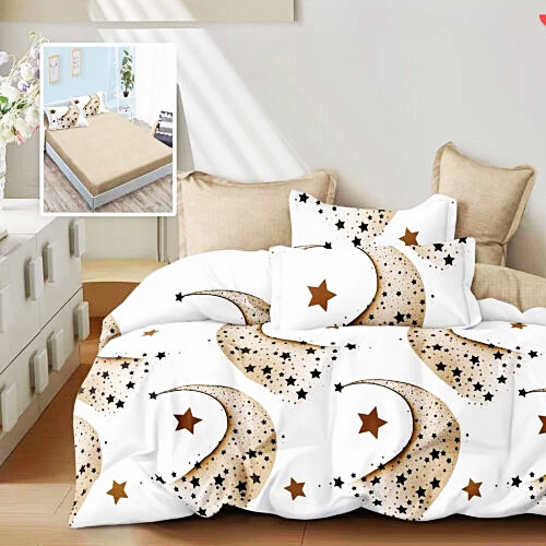 Lenjerie de pat dublu, finet, 6 piese, cearceaf pat cu elastic 160x200cm, cearceaf pilota 200x230cm, 2 fete de perna 50x70 si 2 fete de perna 70x70cm, Pucioasa, RAH160-290 RAH160-290