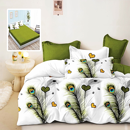 Lenjerie de pat dublu, finet, 6 piese, cearceaf pat cu elastic 180x200cm, cearceaf pilota 200x230cm, 2 fete de perna 50x70 si 2 fete de perna 70x70cm, Pucioasa, RAH180-307 RAH180-307