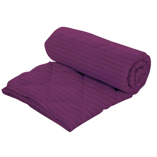 Set pilota iarna, umplutura lana, material damasc policoton, 180x210cm, matlasata, mov deschis, Pucioasa cu 2 perne, matlasate, antialergice, 50x70cm, albe, Pucioasa SETPLIDP2024MOVDESCHIS180